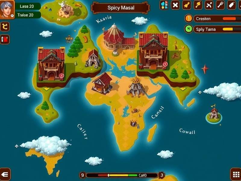Spicy Masala Quest game world map